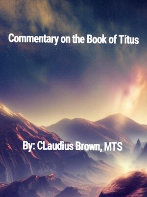 cover image of Commentary on the Book of Titus